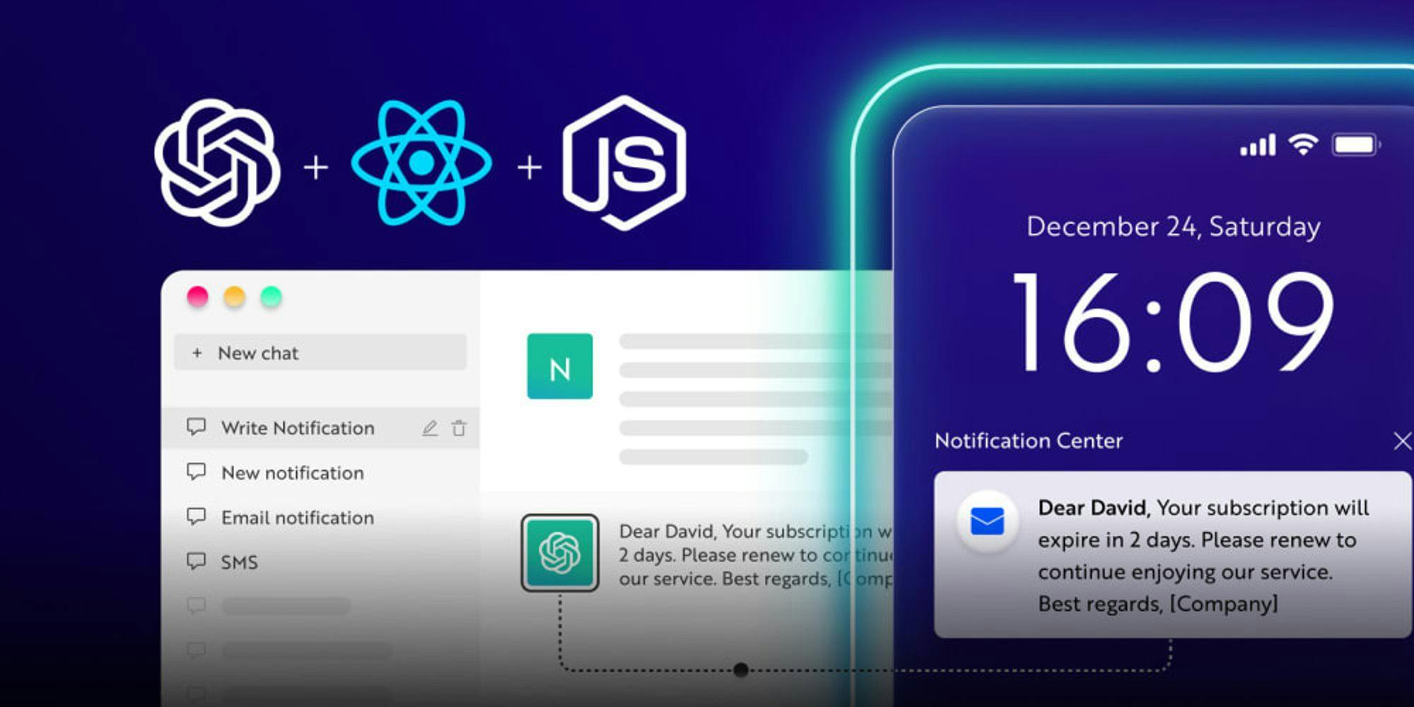 Master Notifications With ChatGPT, React and NodeJS 🧨